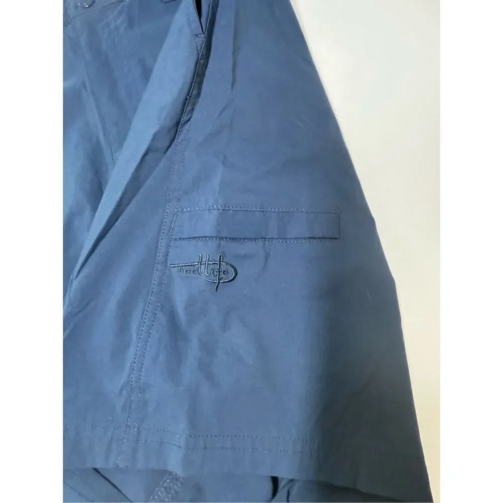 Reel Life Men's Size M Blue Cargo  Fishing Shorts